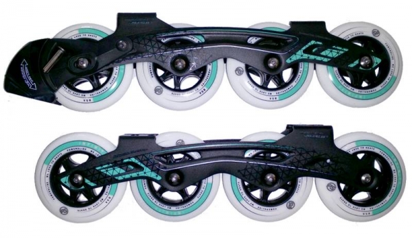 POWERSLIDE Frame Set UNITY black-mint  4 x 100 brake