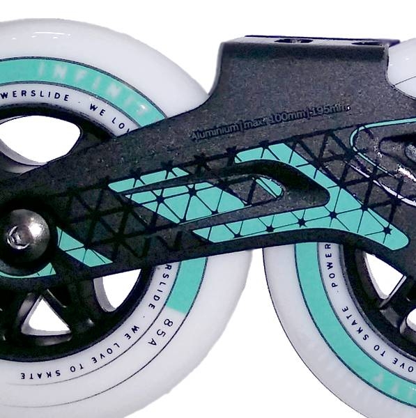 POWERSLIDE Frame Set UNITY black-mint  4 x 100 brake