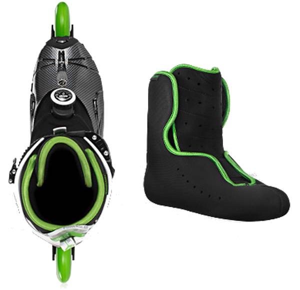 POWERSLIDE Inline Skates VI 100   carbon green white